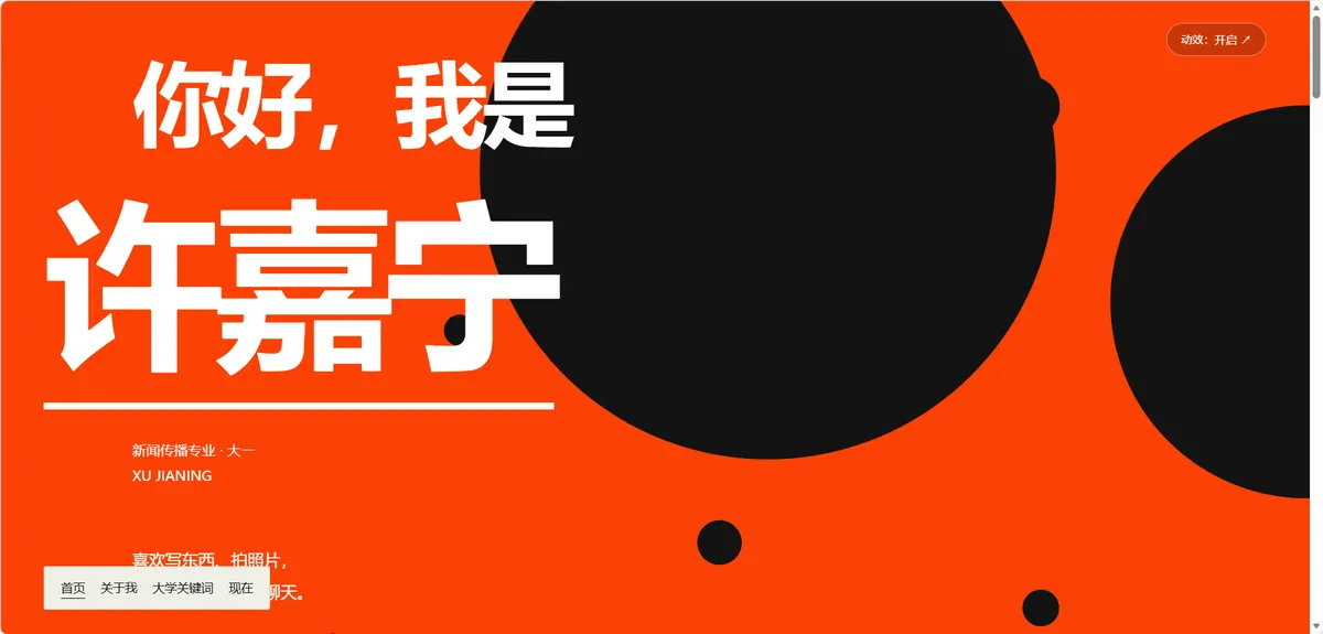 学员个人网站作品